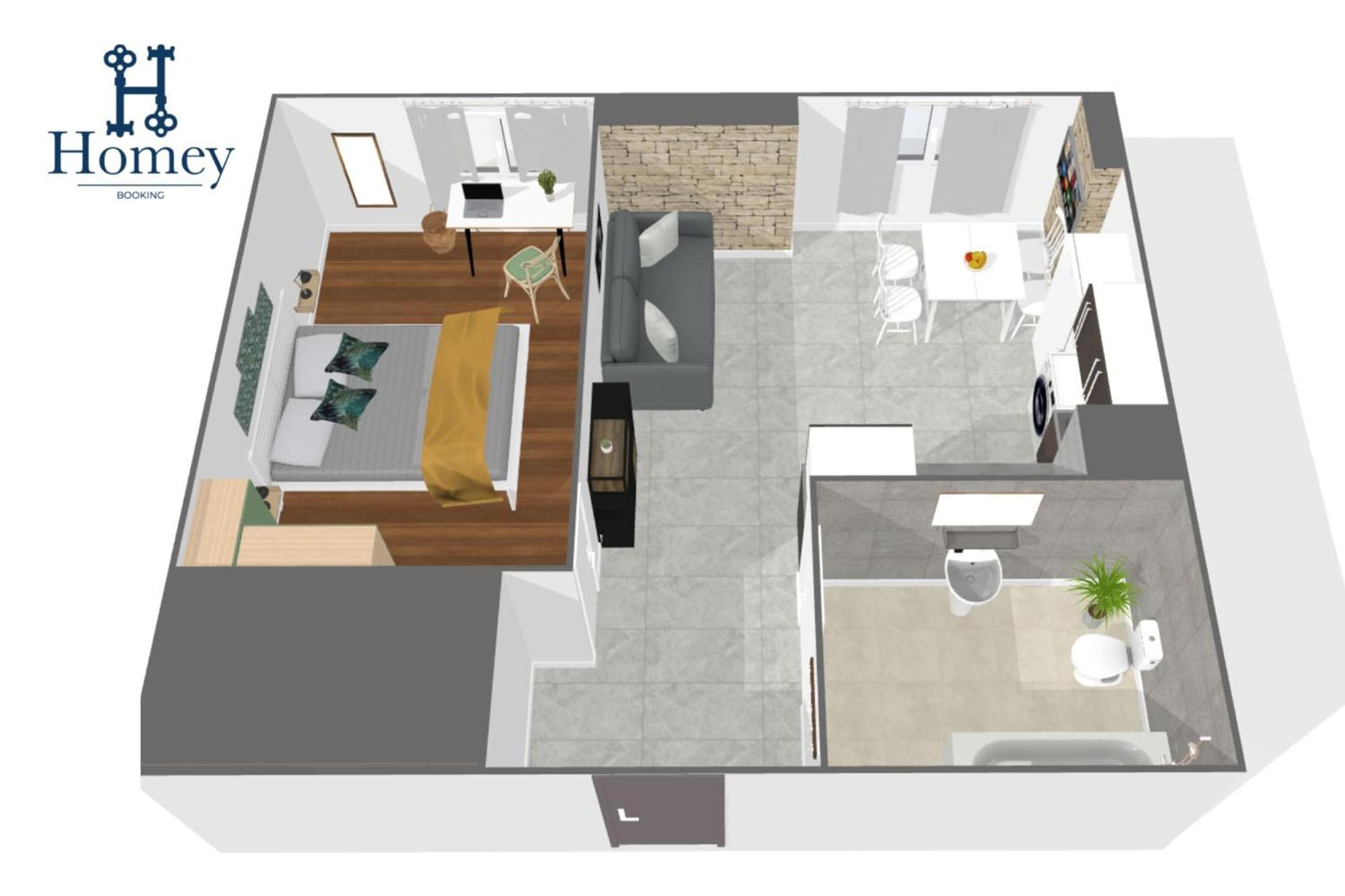 HOMEY KEOLA - Parking privé gratuit - Aux portes de Genève - Au pied du tram - Appartement avec 1 chambre et un grand salon avec un canapé-lit Ambilly Extérieur photo