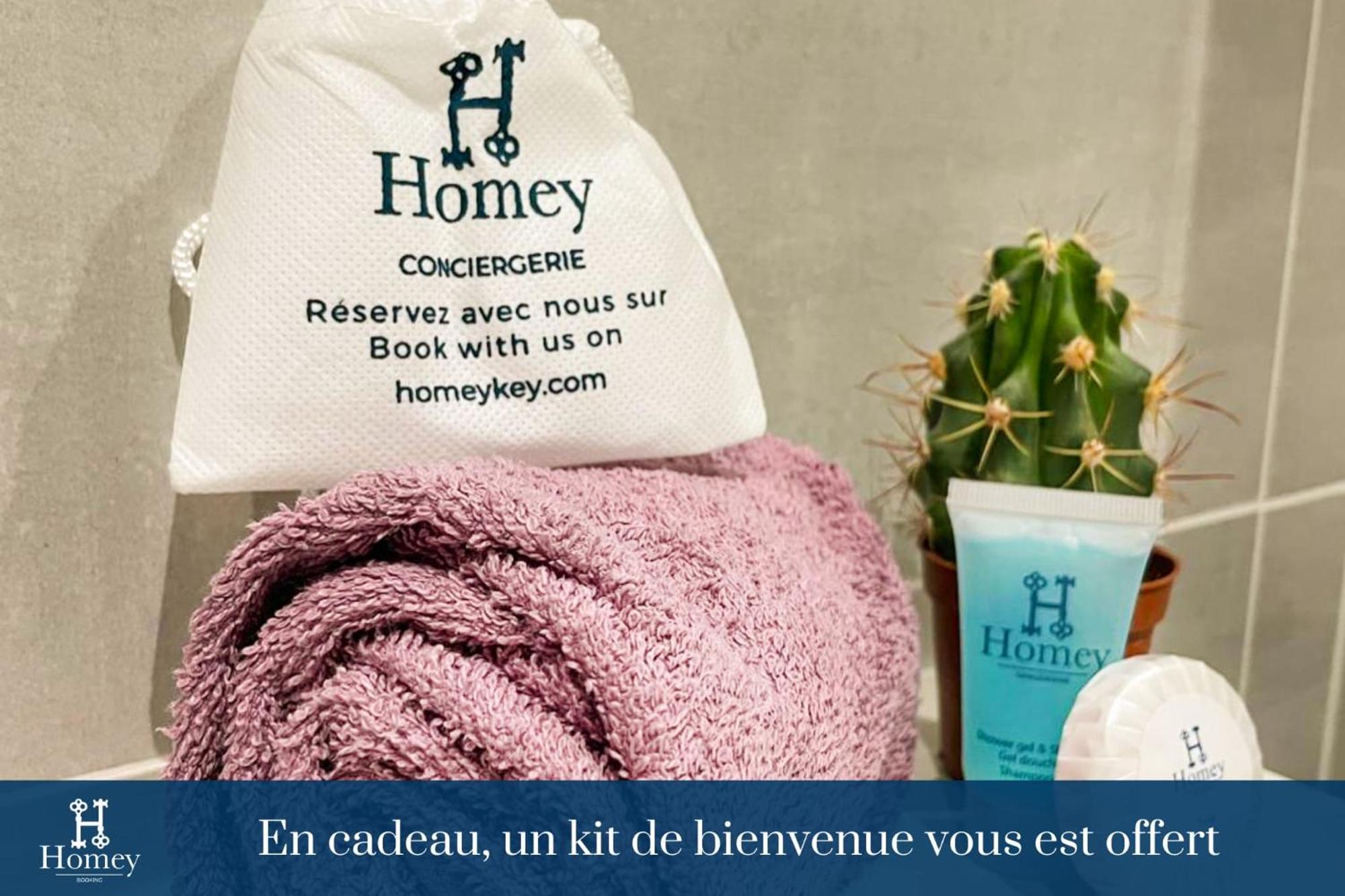 HOMEY KEOLA - Parking privé gratuit - Aux portes de Genève - Au pied du tram - Appartement avec 1 chambre et un grand salon avec un canapé-lit Ambilly Extérieur photo